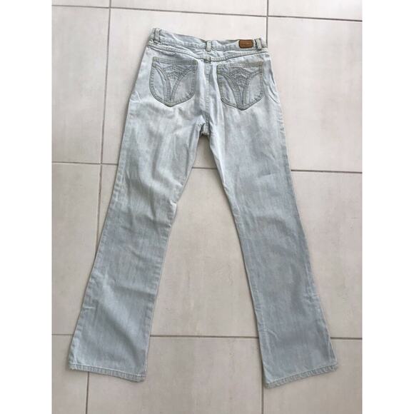 Jill Stuart Cotton Side Slit Straight Leg Denim Jeans FLAWS - Picture 9 of 12